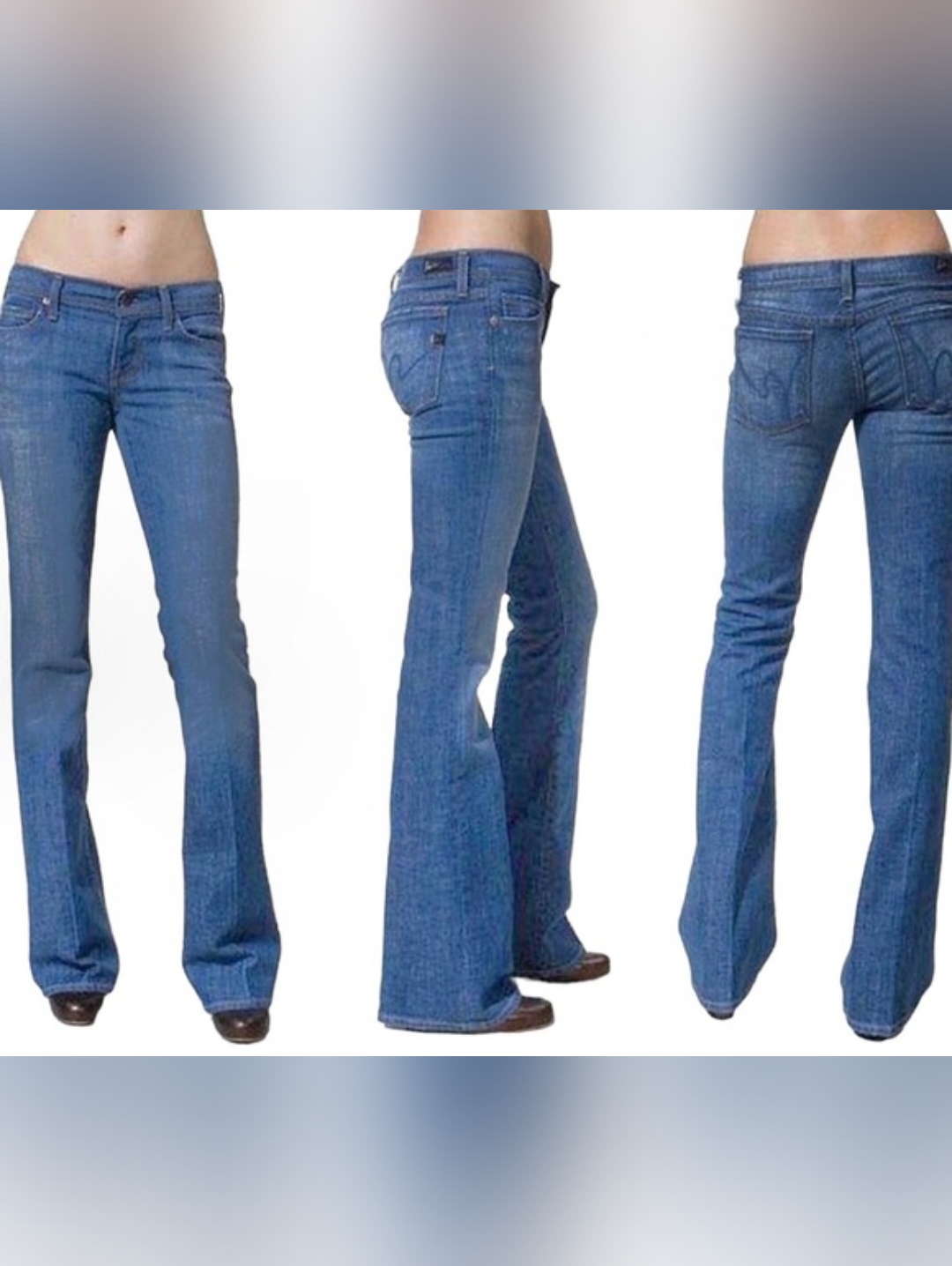 Citizens Of Humanity Ingrid #002 Low- Waist Flare Stretch Denim Jeans Size 30
